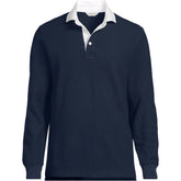 Men's Long Sleeve Honeycomb Pique Rugby