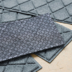 Matterly 8.5" x 30" Argyle Waterhog Stair Treads - Set of 4