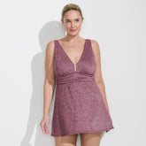 Women's Plus Size SlenderSuit Shine U-Wire Swim Dress Swimsuit