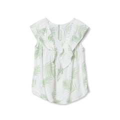 Girls Breezy V-Neck Ruffle Top