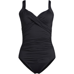Women's D-Cup Sweetheart Underwire Wrap One Piece Swimsuit