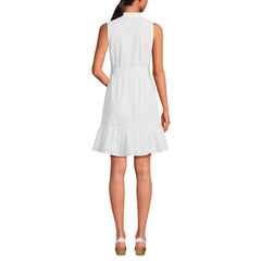 Women's Sleeveless Eyelet Shirt Dress
