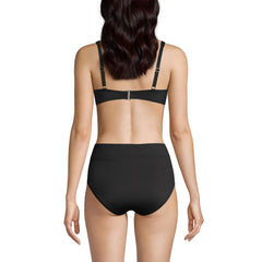 Women's D-Cup Chlorine Resistant Twist Front Underwire Bikini Swimsuit Top