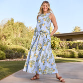 Women's Petite Poplin Godet Maxi Skirt - Set Bottom
