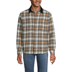 Men's Tall Authentic Flannel Shirt with Corduroy Collar
