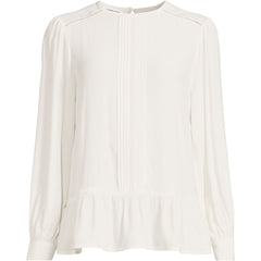 Women's Crepe Pintuck Peplum Top