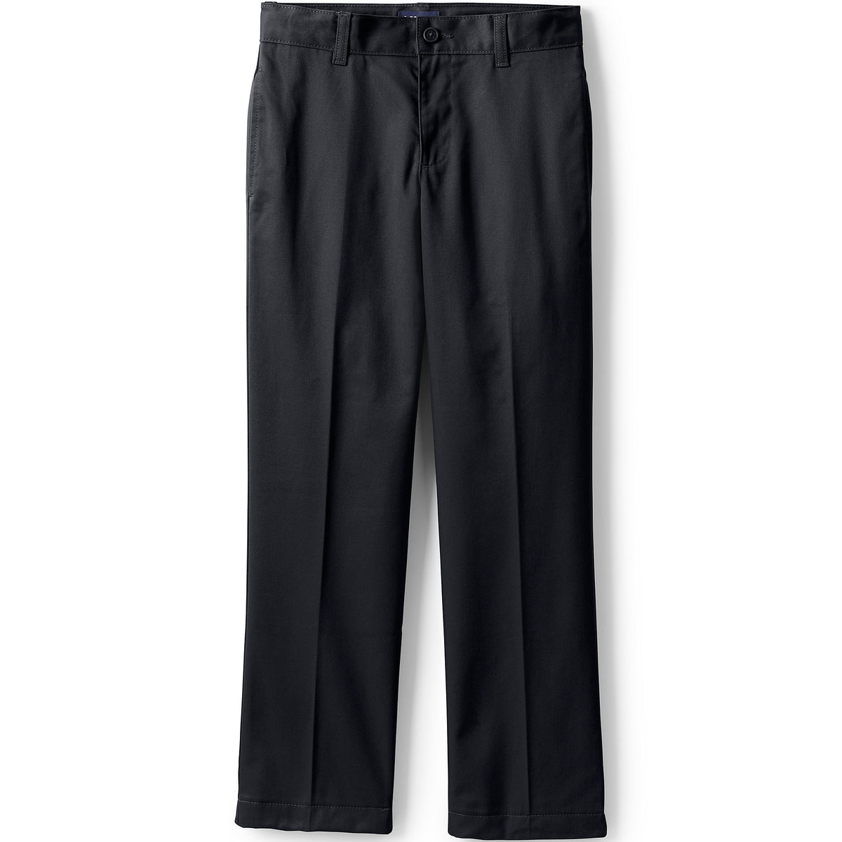 School Uniform Boys Husky Iron Knee Blend Plain Front Chino Pants
