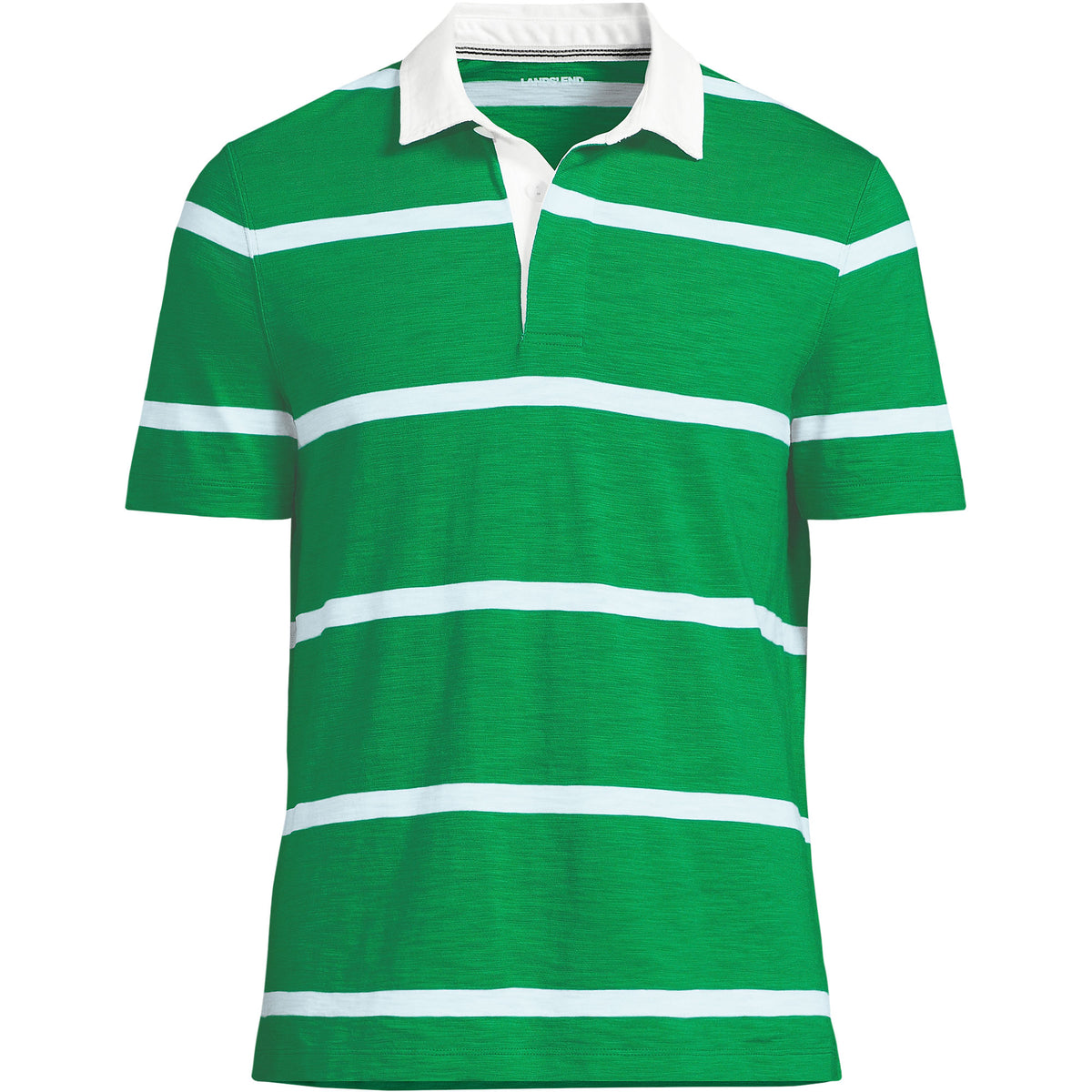 Men's Tall Short Sleeve Lightweight Slub Rugby Polo