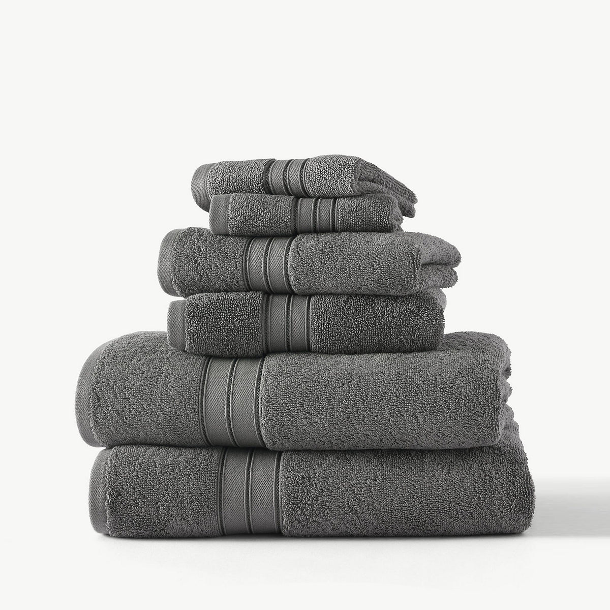 Blue Loom Liam Odor Resistant Cotton 6 Piece Bath Towel Set
