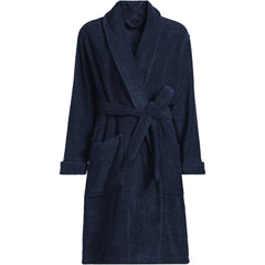 Women's Plus Size Soft Terry Long Sleeve Knee Length Robe