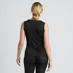 Women's Silk Interlock Tank Top Sleeveless Long Underwear Top