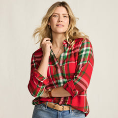 Petite Flannel Boyfriend Long Sleeve Shirt