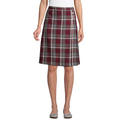 School Uniform Women's Plaid A-line Skirt Below the Knee