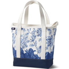 Medium Print 5 Pocket Zip Top Canvas Tote Bag