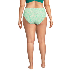 Women's Plus Size Tugless Scallop High Waisted Bikini Bottoms