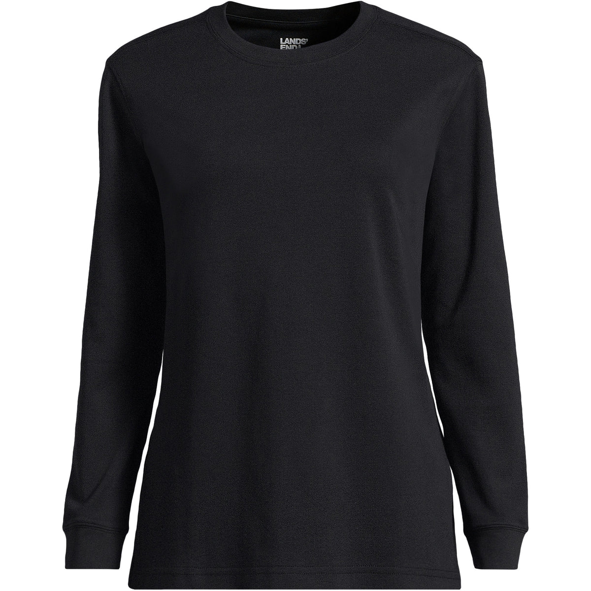 Women's Cotton Relaxed Long Sleeve Crew Neck