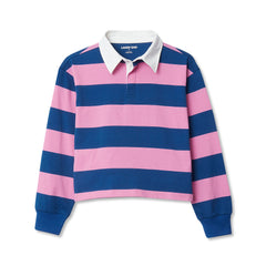 Girls Long Sleeve Stripe Rugby Shirt