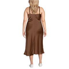 Women's Plus Size Satin Slip Dress