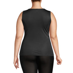 Women's Plus Size Silk Interlock Thermal Long Underwear Base Layer Tank Top