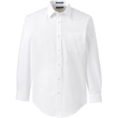 School Uniform Men's Long Sleeve Tailored Straight Collar Broadcloth Dress Shirt