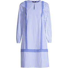 Women's Cotton Poplin Split Neck Dress