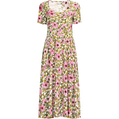 Women's Plus Size Silky Knit Sweetheart Midi Dress