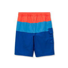 Boys Chlorine Resistant Colorblock Hydroliner Board Swim Trunks