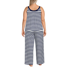 Women's Plus Size Cooling 2 Piece Pajama Set - Flowy Tank and Pants