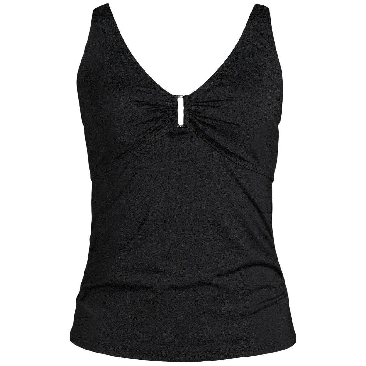 Women's Shirred V-neck Tankini Swimsuit Top