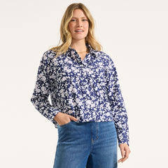 Women's Tall No Iron Boxy Cropped Shirt