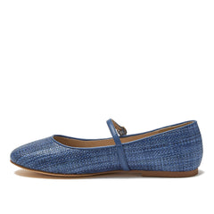 Women's Classic Raffia Mary Jane Flats