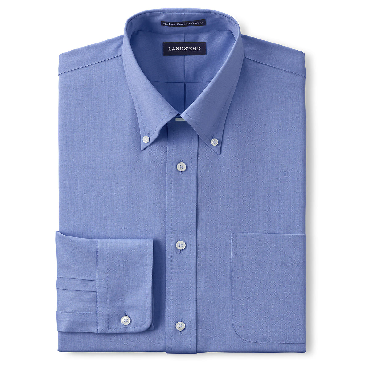 School Uniform Men's Tailored Long Sleeve No Iron Buttondown Pinpoint Shirt