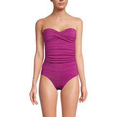 Women's Shine Wrap Bandeau Tankini Swimsuit Top