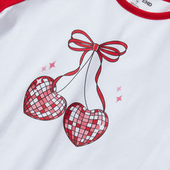 Girls Long Sleeve Raglan Graphic T-Shirt