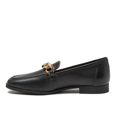 Women's Chain Leather Loafers