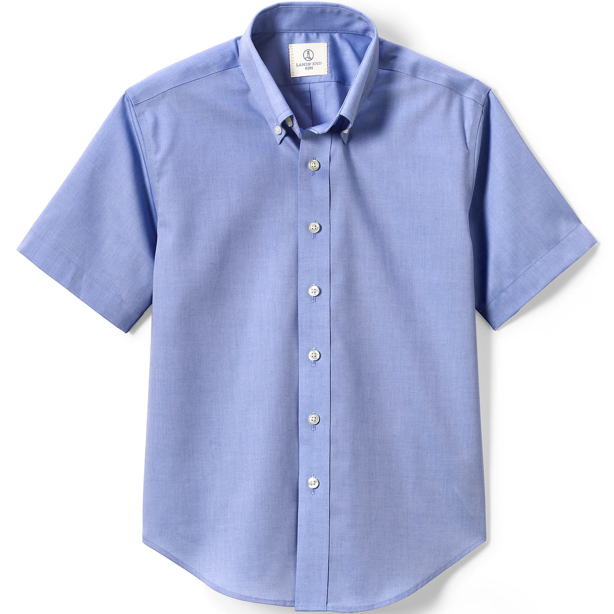 Boys Short Sleeve No Iron Pinpoint Dress Shirt