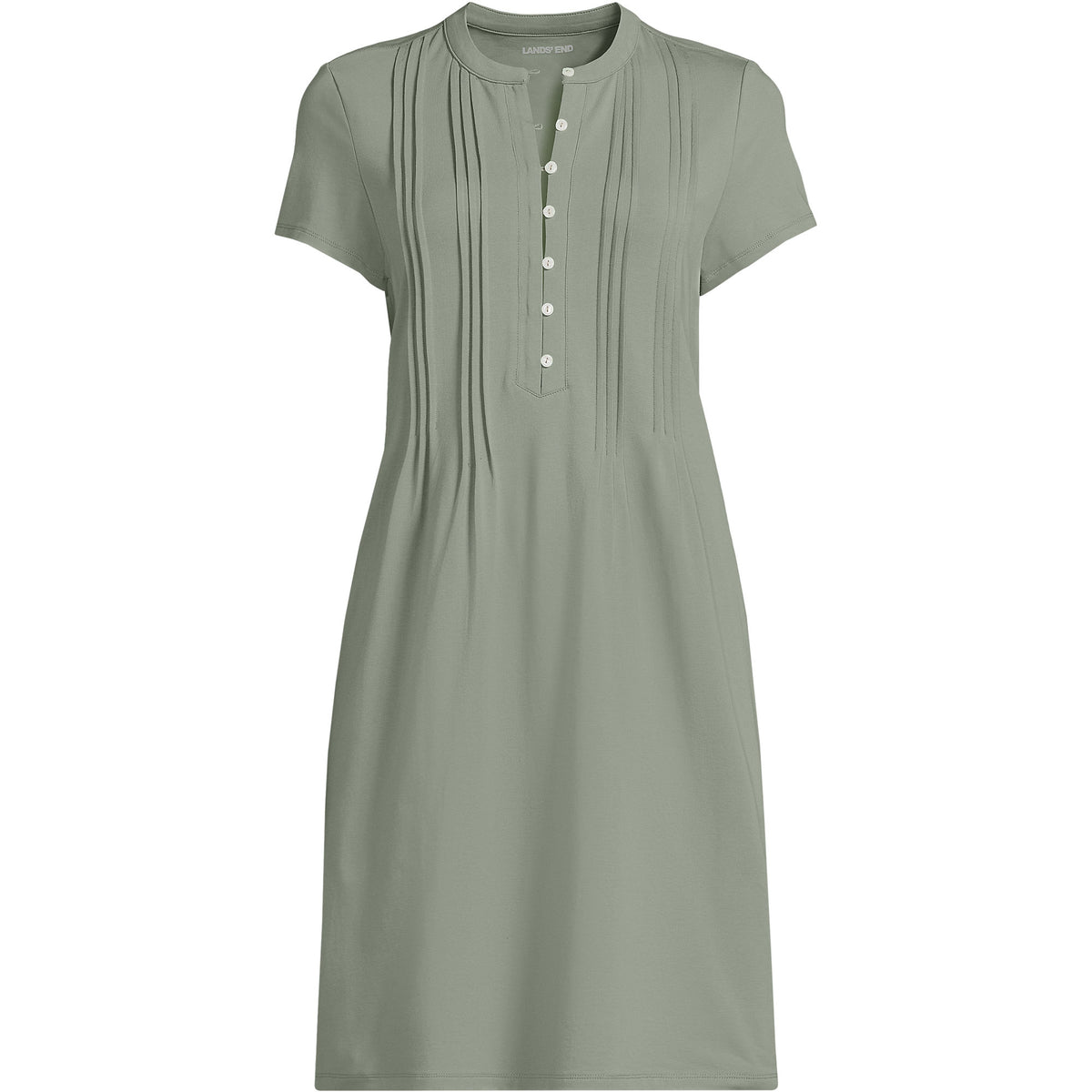 Women's Cotton Modal Pintuck Short Sleeve Dress
