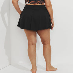 Women's High Waisted Tulip Hem Swim Skort
