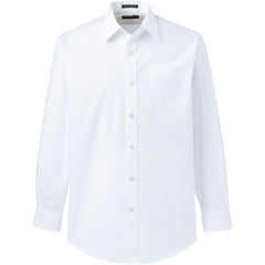 School Uniform Men's Big and Tall Long Sleeve Straight Collar Broadcloth Dress Shirt