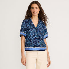 Women's Rayon Short Sleeve Camp Shirt