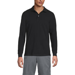 School Uniform Men's Long Sleeve Mesh Polo Shirt