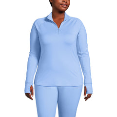 Women's Plus Size Baselayer Cozy Thermaskin Quarter Zip Top