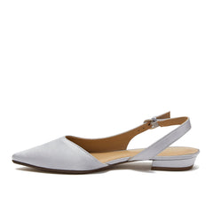 Women's Satin Slingback Low Heels