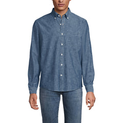 Men's Tall Long Sleeve Chambray Shirt
