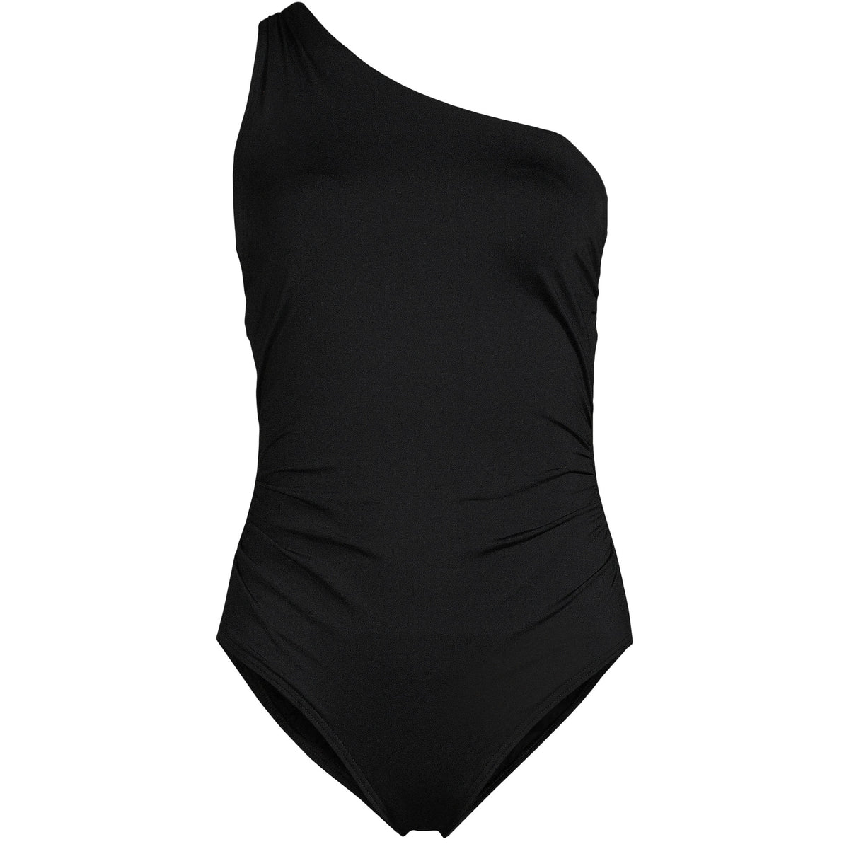 Women's Shirred One Shoulder One Piece Swimsuit