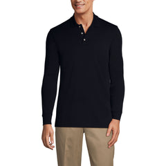 School Uniform Men's Long Sleeve Interlock Polo Shirt