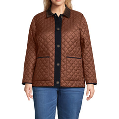 Women's Plus Size Reversible Barn Quilted Insulated Jacket