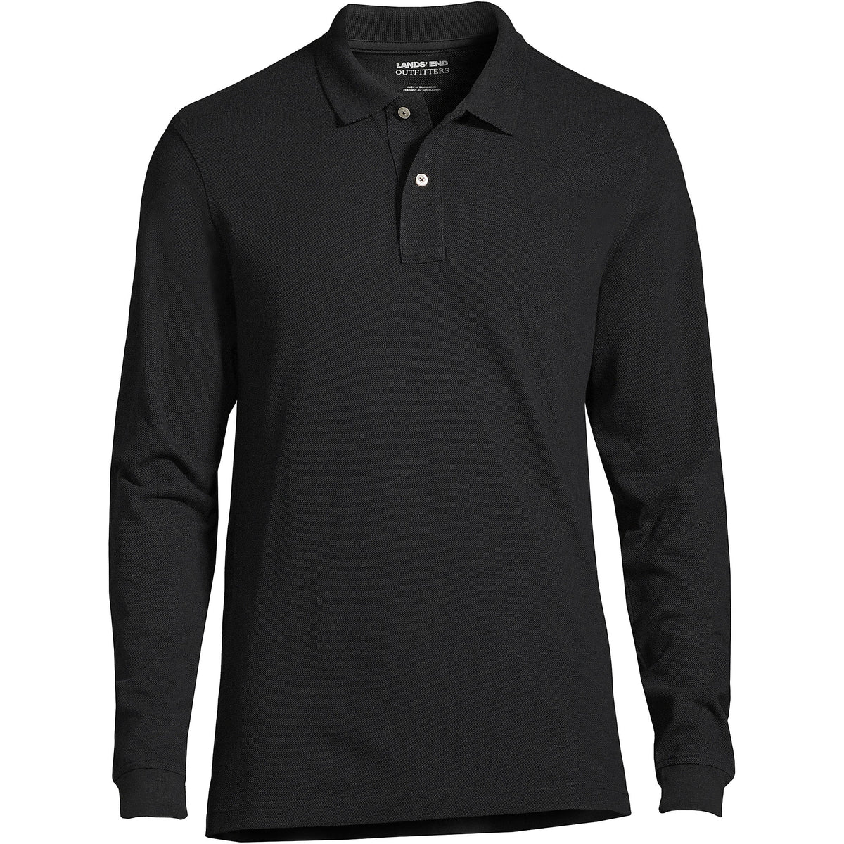Men's Big Long Sleeve Classic Mesh Polo Shirt
