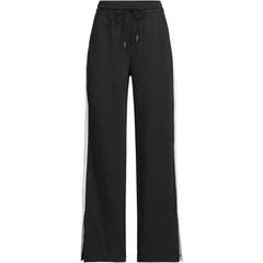 Women's Plus Size Sport Knit High Rise Relaxed Straight Leg Side Stripe Pants