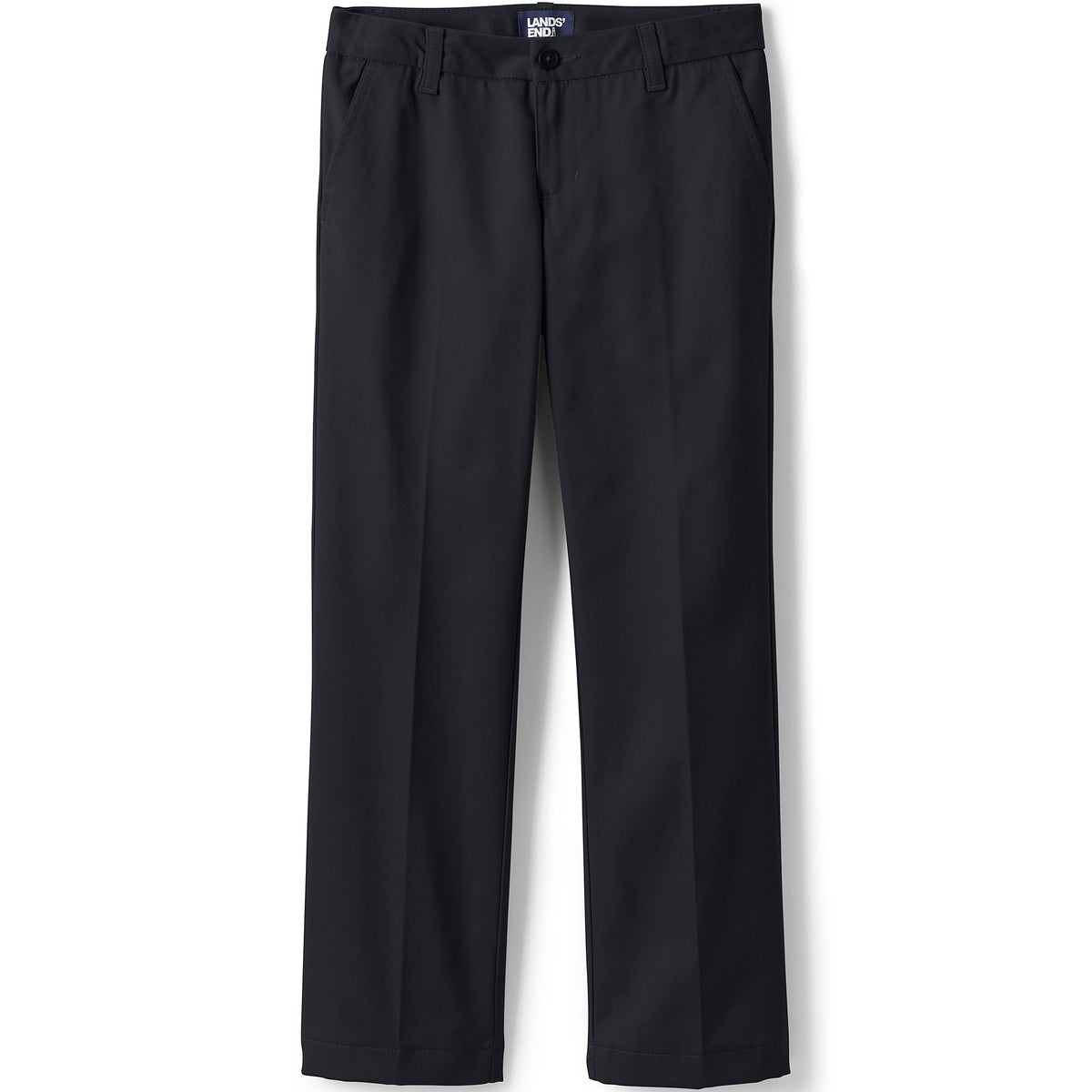 Girls Iron Knee Blend Plain Front Chino Pants